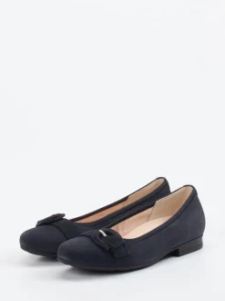 Gabor Comfort – Ballerinas aus Veloursleder Dunkelblau