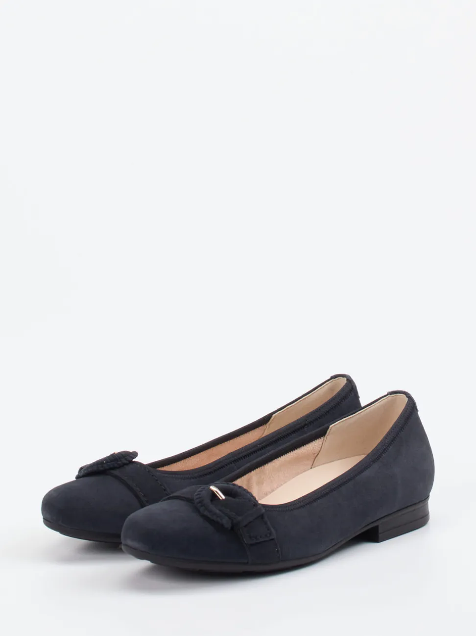 Gabor Comfort – Ballerinas aus Veloursleder Dunkelblau