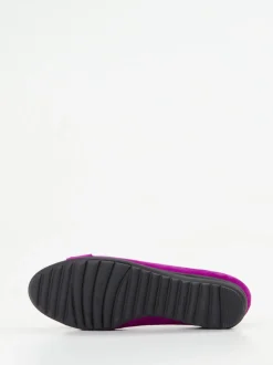 Gabor Comfort – Ballerinas aus Veloursleder pink