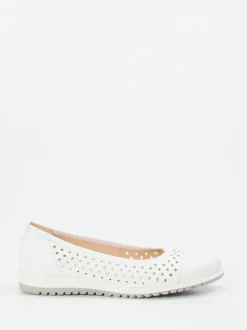 Gabor Comfort – Ballerinas aus Kalbleder weiß