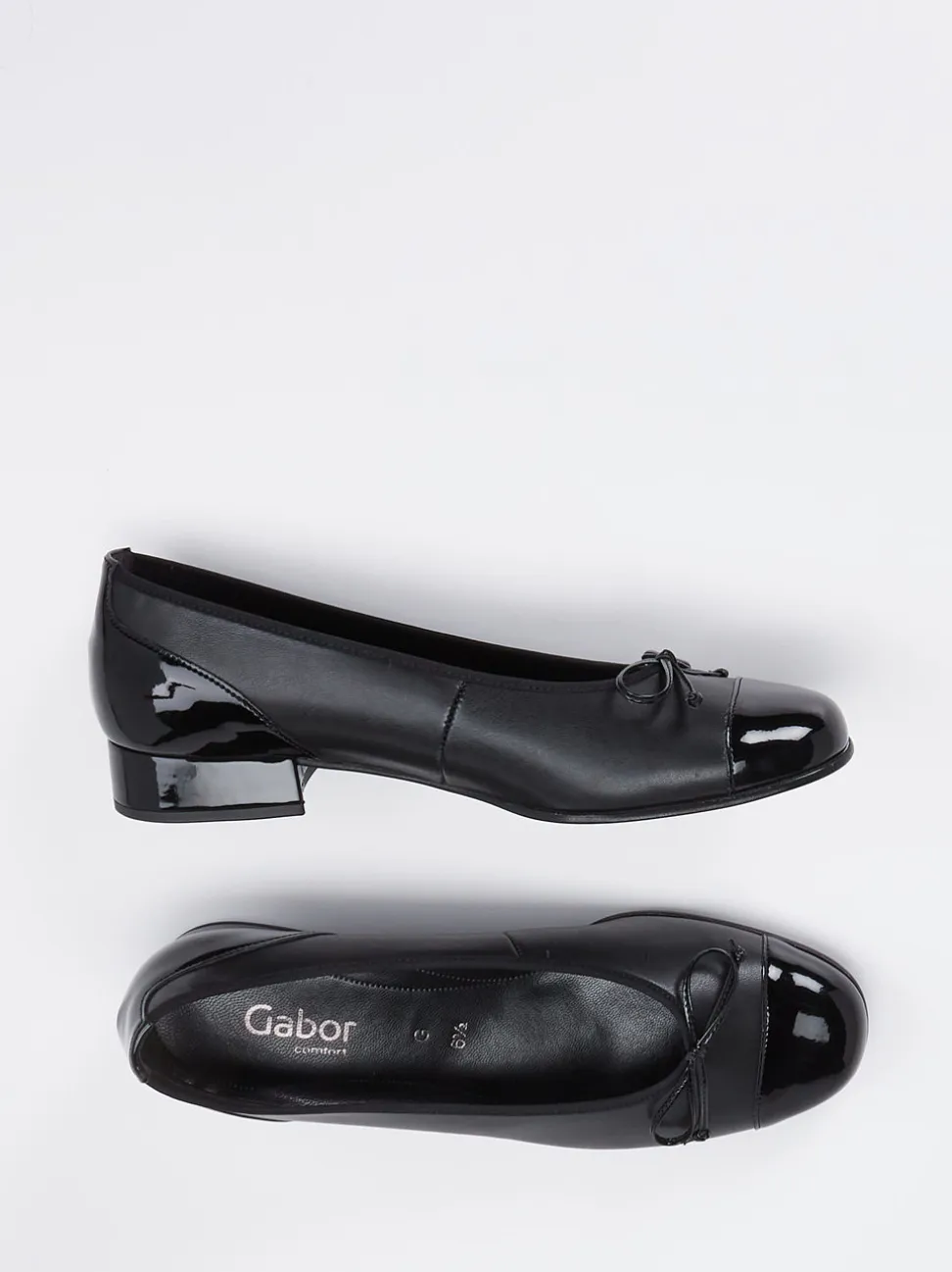 Gabor Comfort – Ballerinas aus Kalbleder in Schwarz