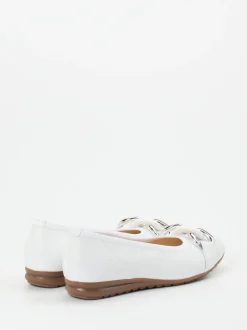 Gabor Comfort – Ballerinas aus Kalbleder Weiß