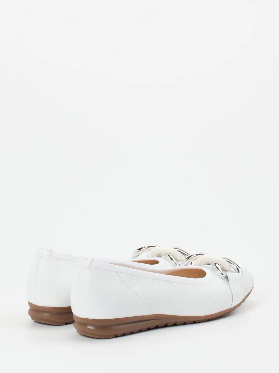 Gabor Comfort – Ballerinas aus Kalbleder Weiß
