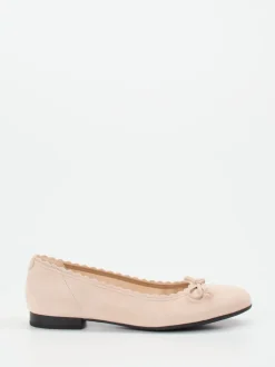 Gabor Comfort – Ballerinas aus Veloursleder Beige