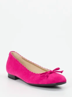 Gabor Comfort – Ballerinas aus Veloursleder pink