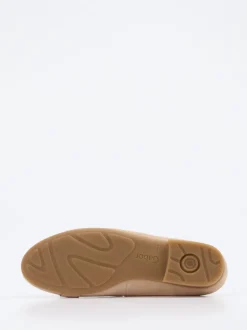 Gabor Comfort – Ballerinas aus Veloursleder beige