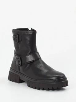 Gabor Comfort – Biker-Stiefelette aus Kalbleder schwarz