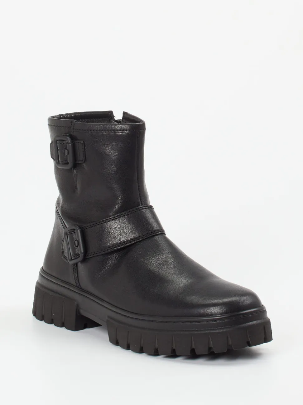 Gabor Comfort – Biker-Stiefelette aus Kalbleder schwarz