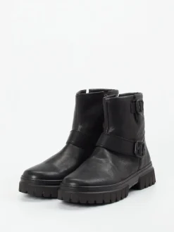 Gabor Comfort – Biker-Stiefelette aus Kalbleder schwarz