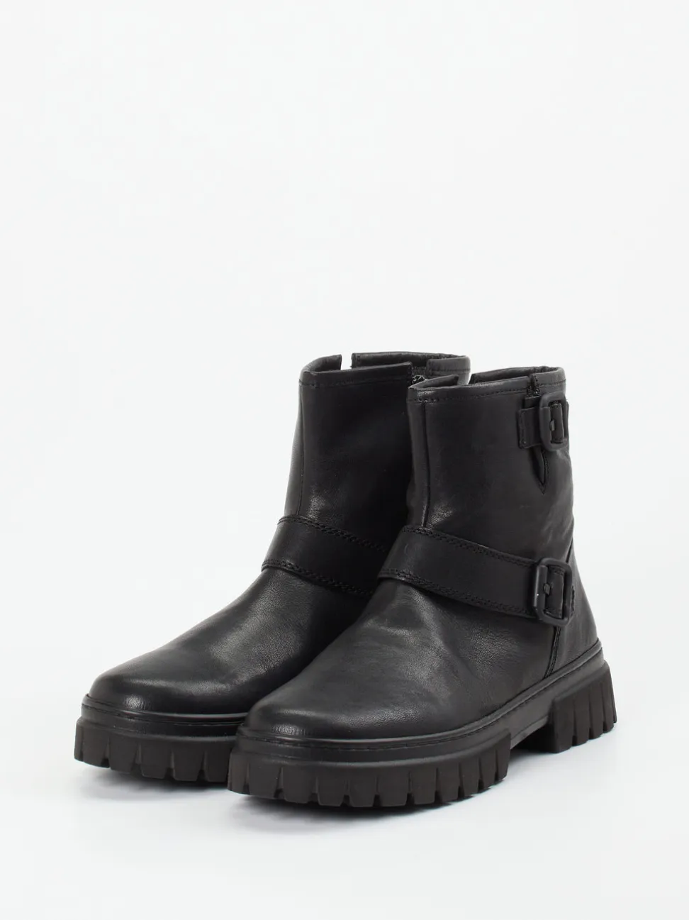 Gabor Comfort – Biker-Stiefelette aus Kalbleder schwarz