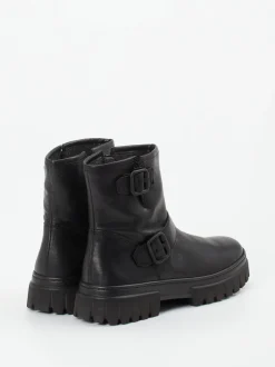 Gabor Comfort – Biker-Stiefelette aus Kalbleder schwarz