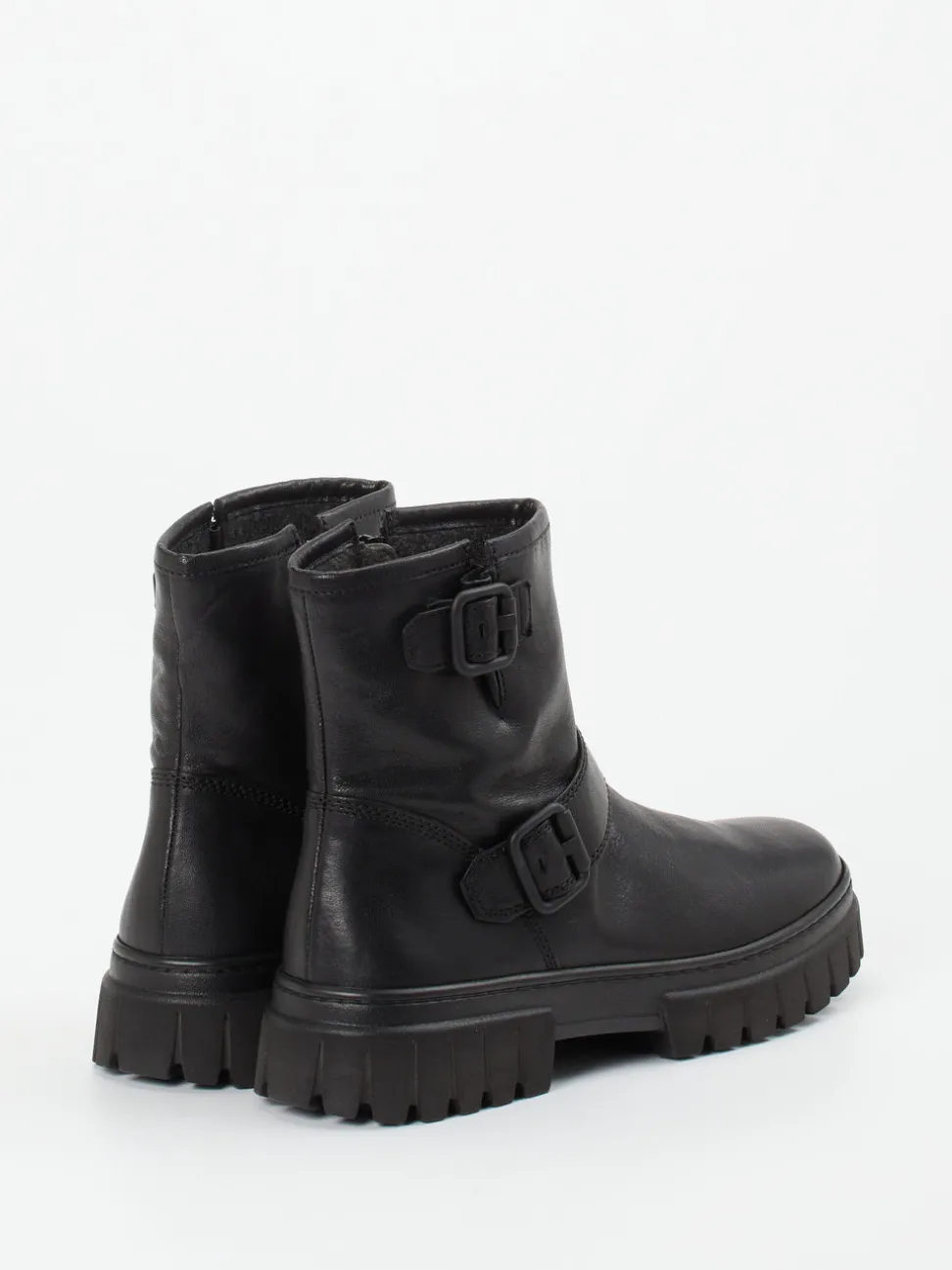 Gabor Comfort – Biker-Stiefelette aus Kalbleder schwarz