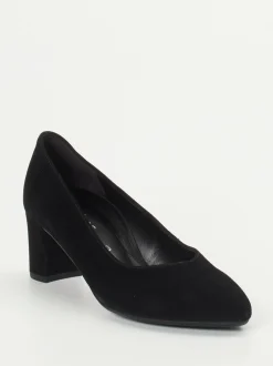 Gabor Comfort – Blockabsatz-Pumps aus Veloursleder schwarz