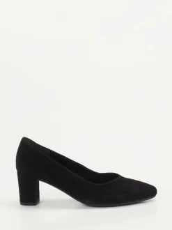 Gabor Comfort – Blockabsatz-Pumps aus Veloursleder schwarz