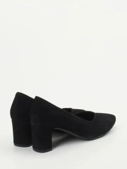 Gabor Comfort – Blockabsatz-Pumps aus Veloursleder schwarz
