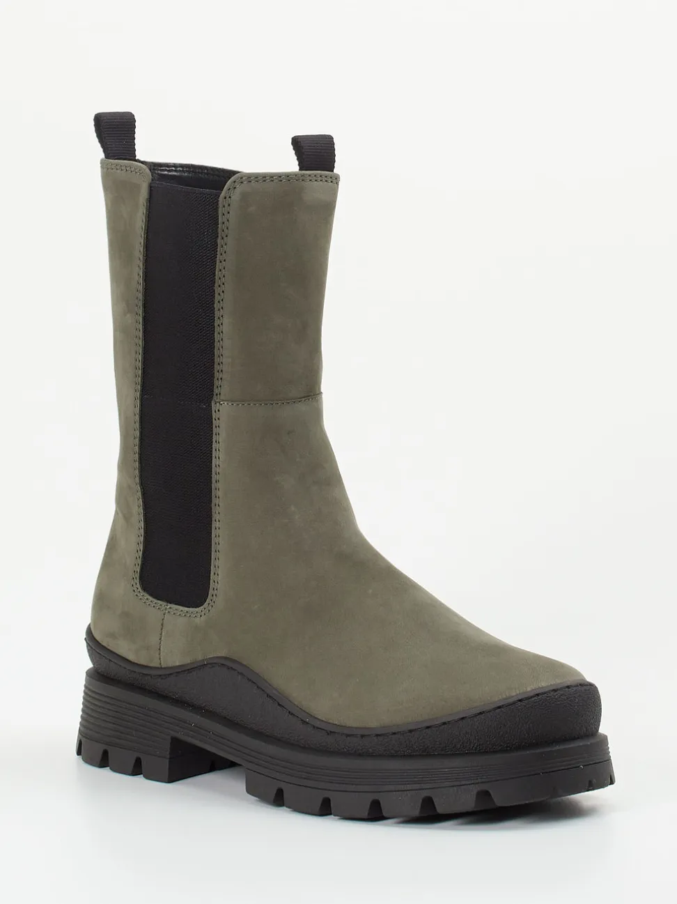 Gabor Comfort – Chelsea Boots aus Nubukleder olivgrün