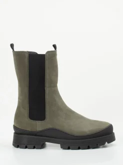 Gabor Comfort – Chelsea Boots aus Nubukleder olivgrün