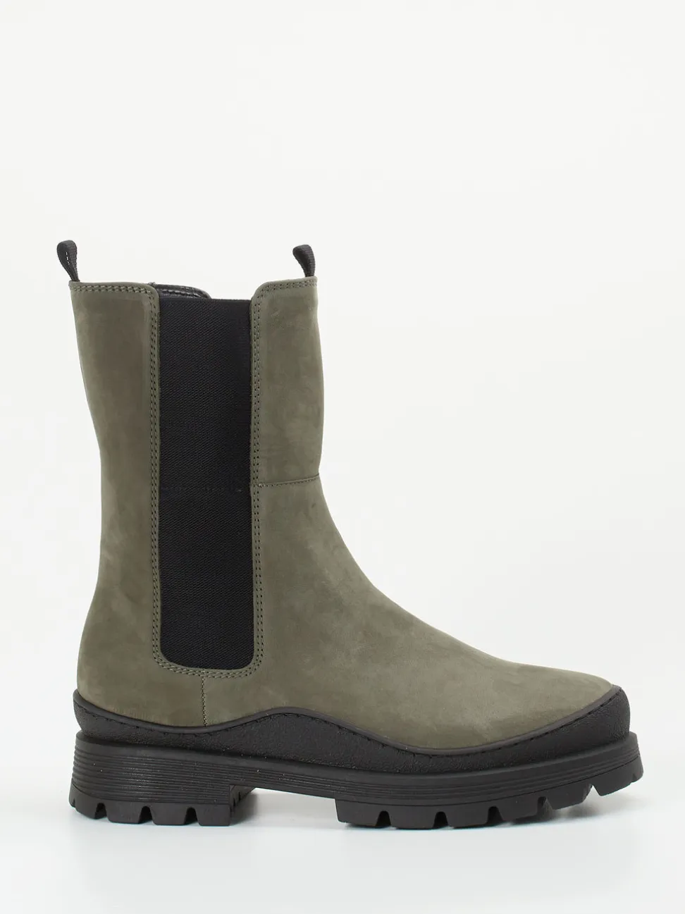 Gabor Comfort – Chelsea Boots aus Nubukleder olivgrün