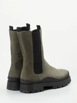 Gabor Comfort – Chelsea Boots aus Nubukleder olivgrün