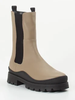 Gabor Comfort – Chelsea Boots aus Kalbleder in Taupe