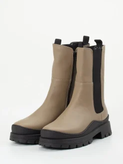 Gabor Comfort – Chelsea Boots aus Kalbleder in Taupe