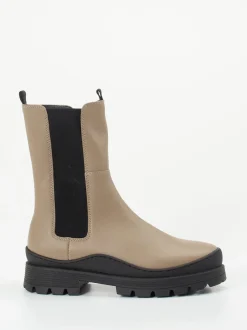 Gabor Comfort – Chelsea Boots aus Kalbleder in Taupe