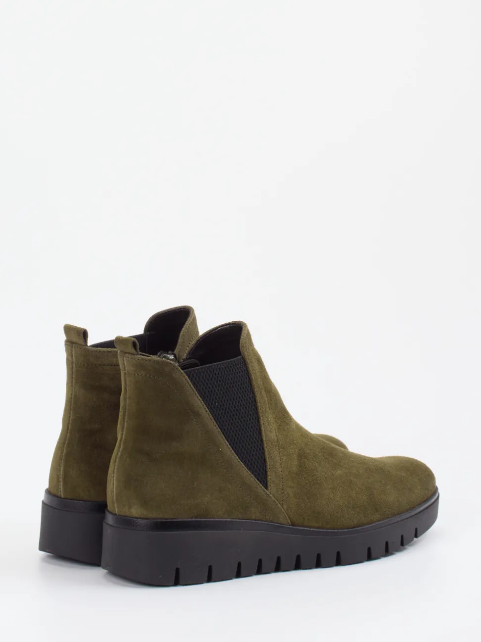 Gabor Comfort – Chelsea Boots aus Veloursleder olivgrün