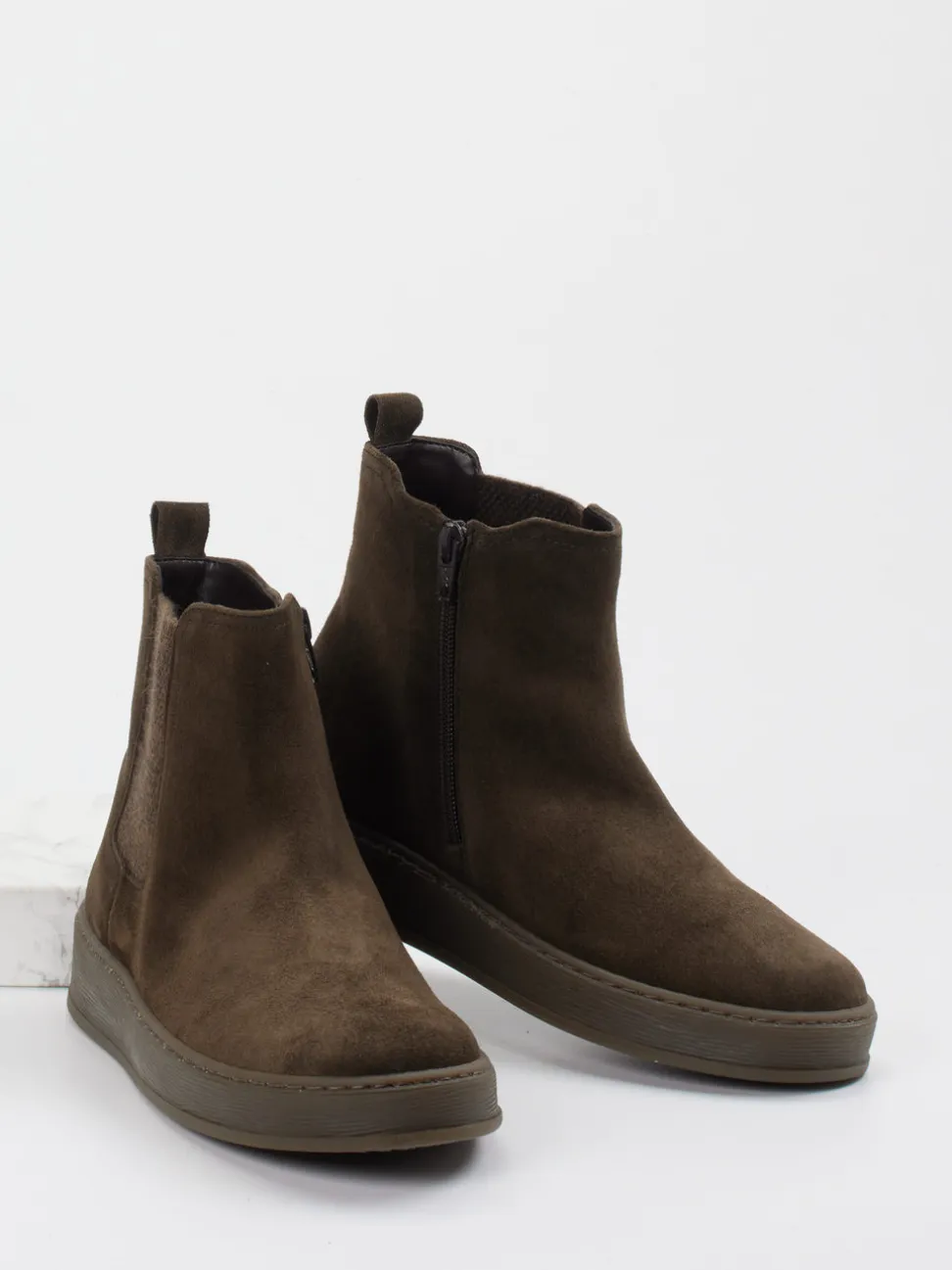 Gabor Comfort – Chelsea Boots aus Veloursleder braun