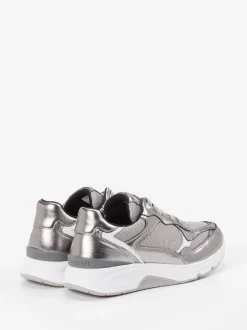 Gabor Comfort – Chunky-Sneaker aus Metallicleder silber