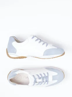 Gabor Comfort – Freizeitsneaker aus Velour/Leder weiß
