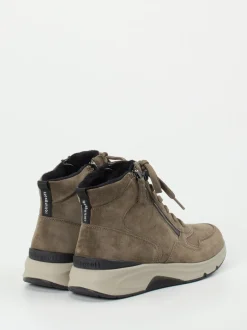 Gabor Comfort – High-Top-Sneaker aus Veloursleder Taupe