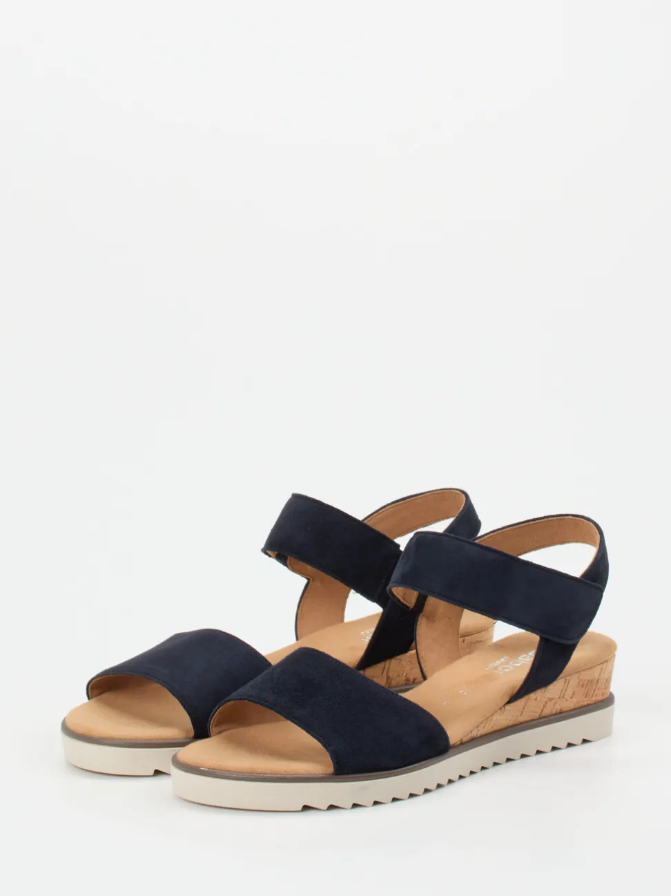 Gabor Comfort – Keilsandaletten aus Veloursleder blau