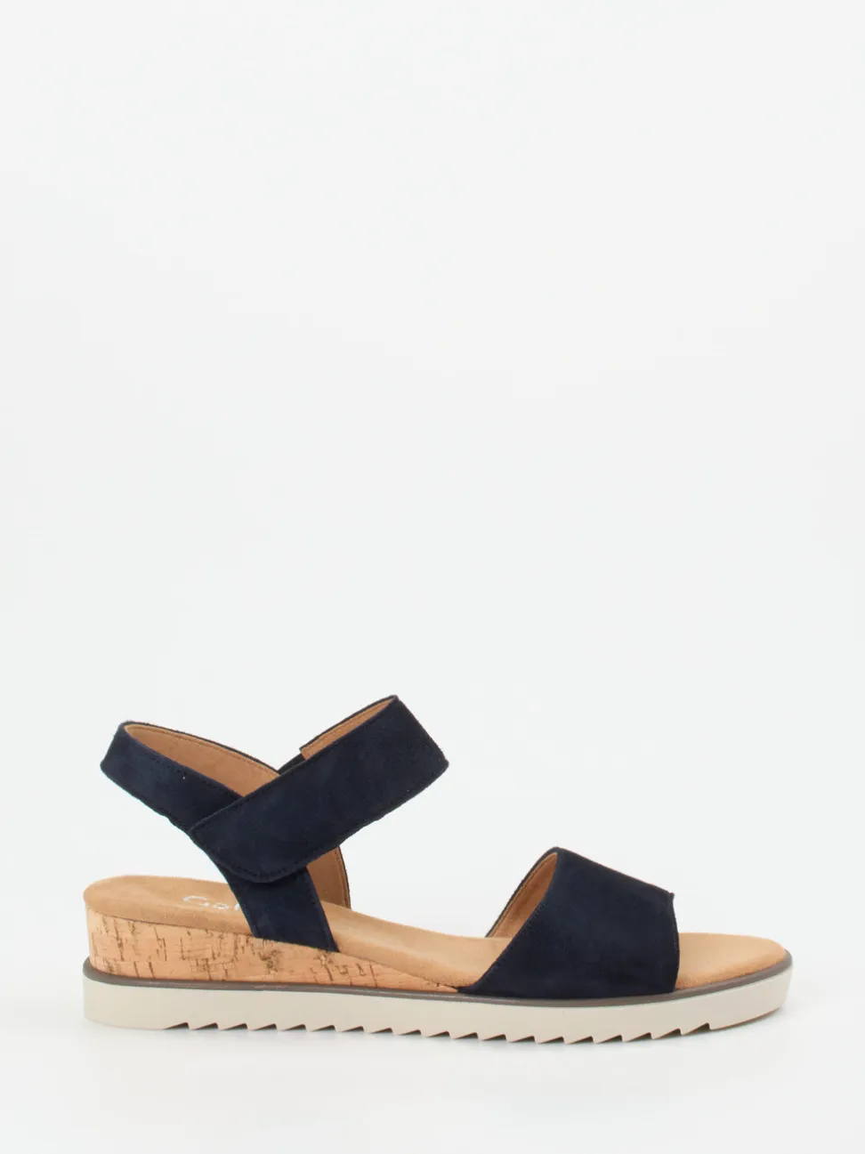 Gabor Comfort – Keilsandaletten aus Veloursleder blau