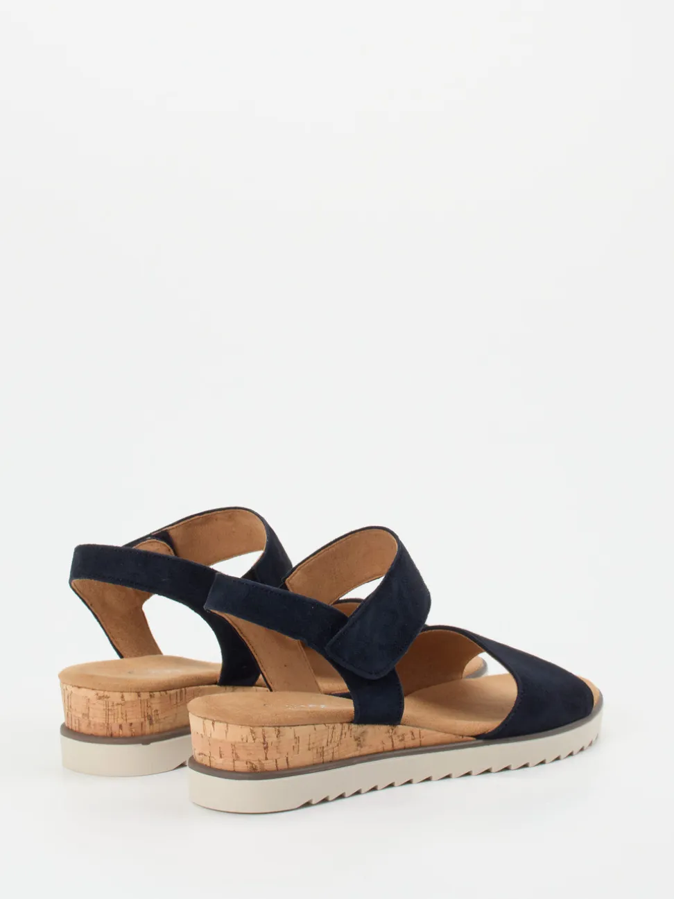 Gabor Comfort – Keilsandaletten aus Veloursleder blau