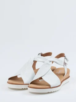 Gabor Comfort – Keilsandalette aus Kalbleder weiß