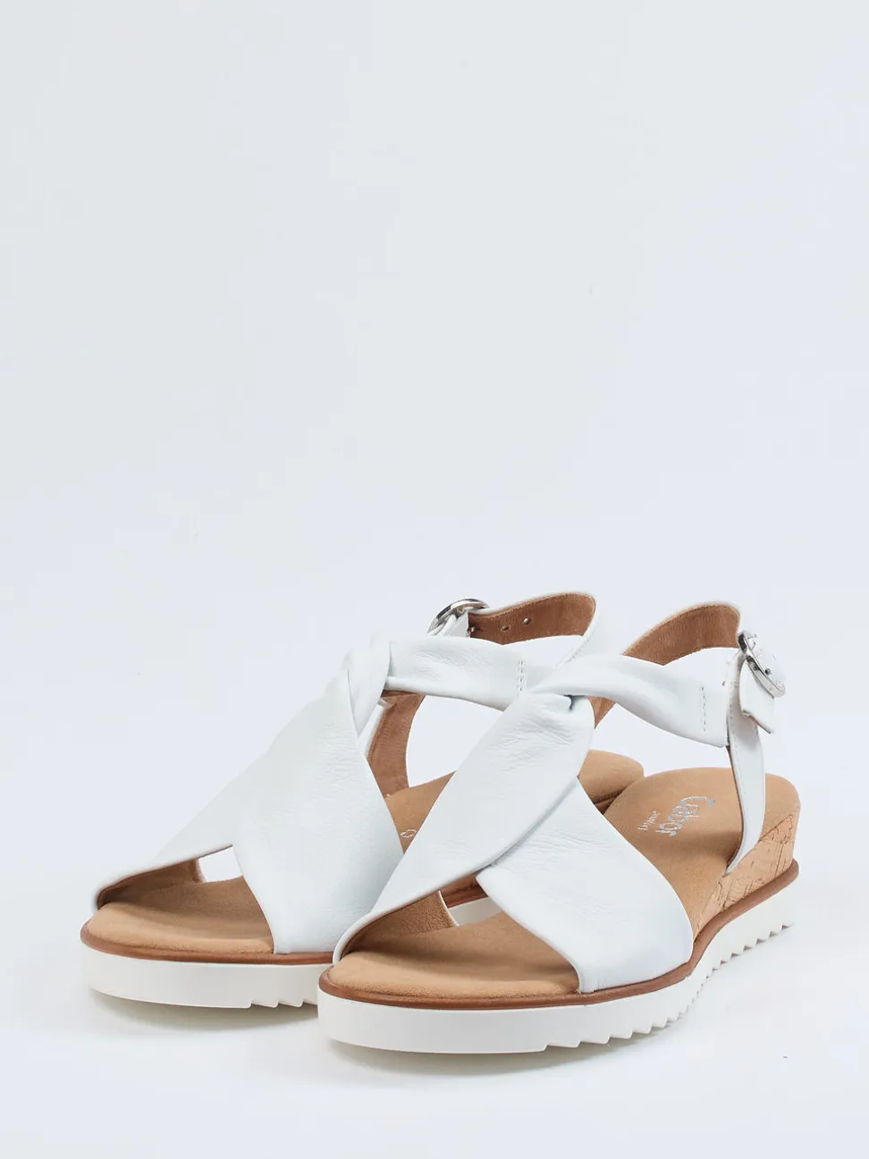 Gabor Comfort – Keilsandalette aus Kalbleder weiß