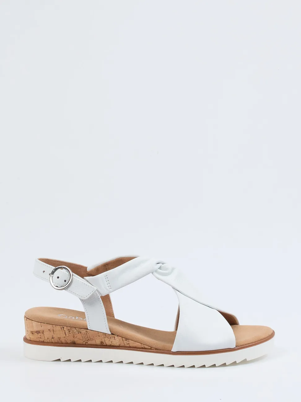 Gabor Comfort – Keilsandalette aus Kalbleder weiß