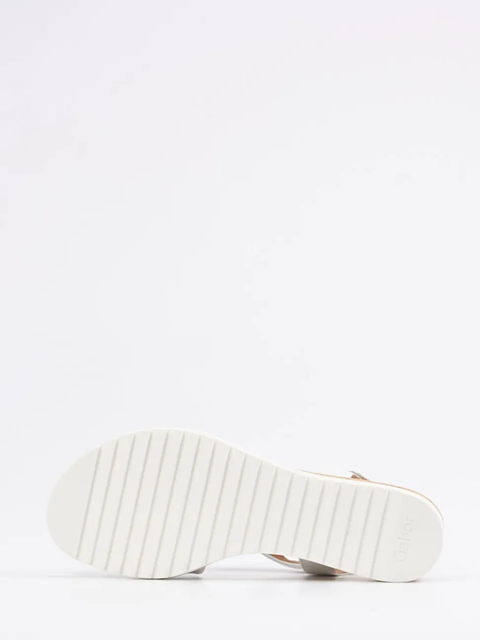 Gabor Comfort – Keilsandalette aus Kalbleder weiß