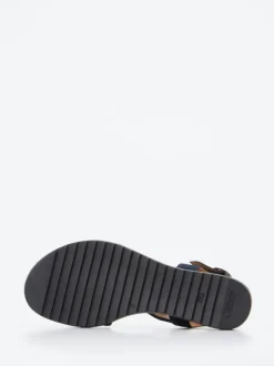 Gabor Comfort – Keilsandalette aus Nubukleder Dunkelblau