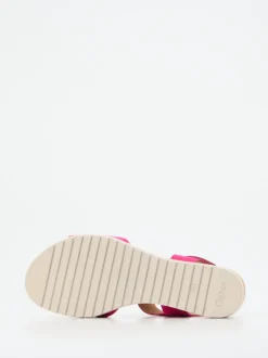 Gabor Comfort – Keilsandalette aus Veloursleder pink