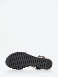 Gabor Comfort – Keilsandalette aus Kalbleder Schwarz
