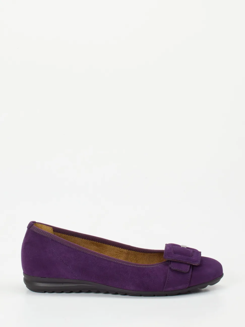 Gabor Comfort – Komfort-Ballerina aus Veloursleder violett