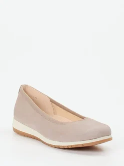 Gabor Comfort – Komfort-Ballerinas aus Nubukleder Beige