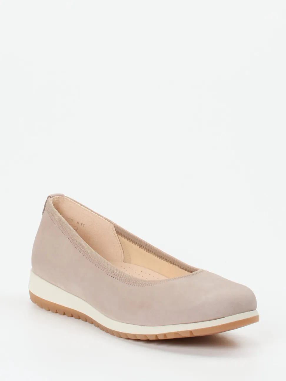Gabor Comfort – Komfort-Ballerinas aus Nubukleder Beige