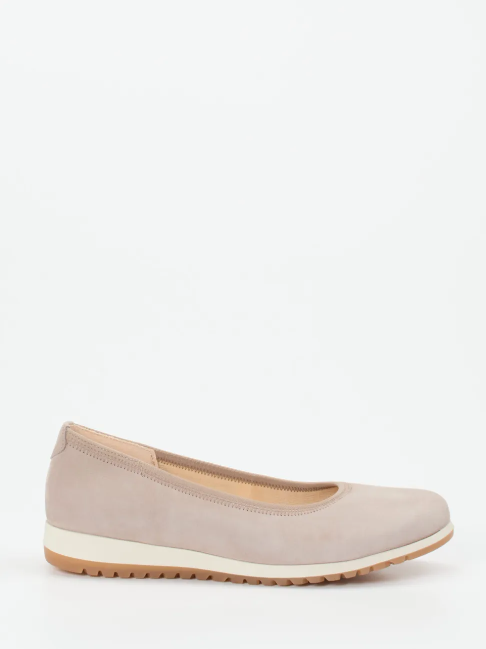Gabor Comfort – Komfort-Ballerinas aus Nubukleder Beige