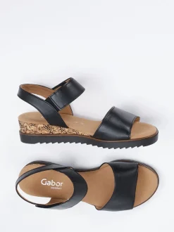 Gabor Comfort – Komfort-Sandalen aus Kalbleder schwarz
