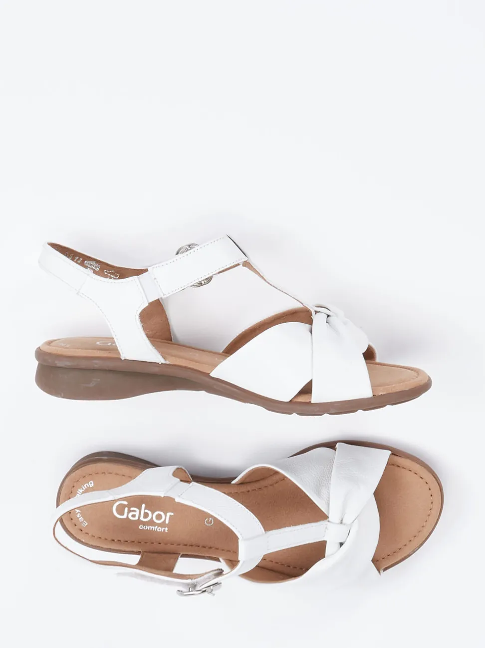 Gabor Comfort – Komfort-Sandale aus Kalbleder Weiß