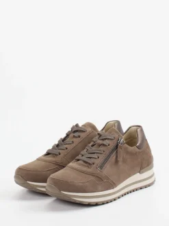 Gabor Comfort – Komfort-Sneaker aus Veloursleder taupe