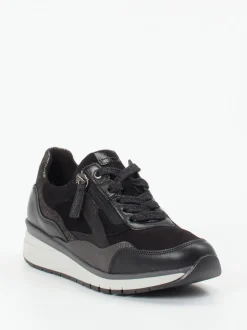 Gabor Comfort – Komfort-Sneaker aus Stretch und Leder schwarz