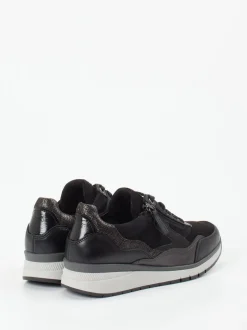 Gabor Comfort – Komfort-Sneaker aus Stretch und Leder schwarz